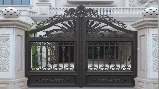 万科兰乔圣菲别墅大门案例 - 中出网-智能出入口与停车充电门户