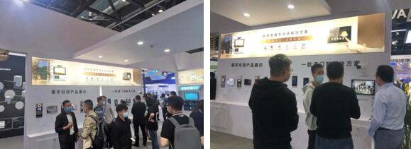 展会现场 | 用户通过人脸识别门口主机即可开启单元门的门禁