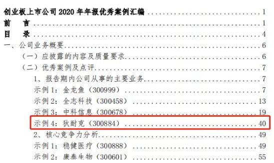 狄耐克实力入选《创业板上市公司2020年年报优秀案例汇编》
