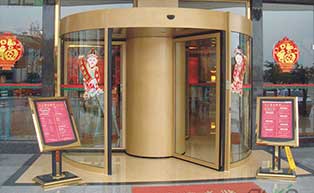 昆明新亚洲体育城旋转门工程案例