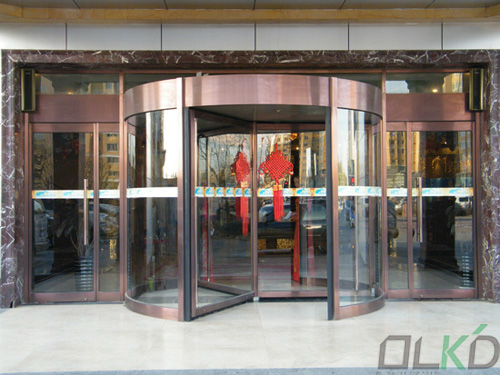 廊坊盛宴楼旋转门工程案例 - 中出网-智能出入口与停车充电门户