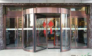 廊坊盛宴楼旋转门工程案例