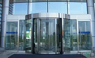 榆林经济开发区创业大厦旋转门工程案例