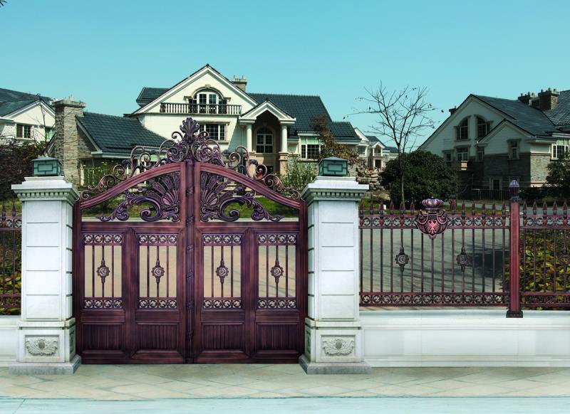 庭院大门-HYL908-红-效果图