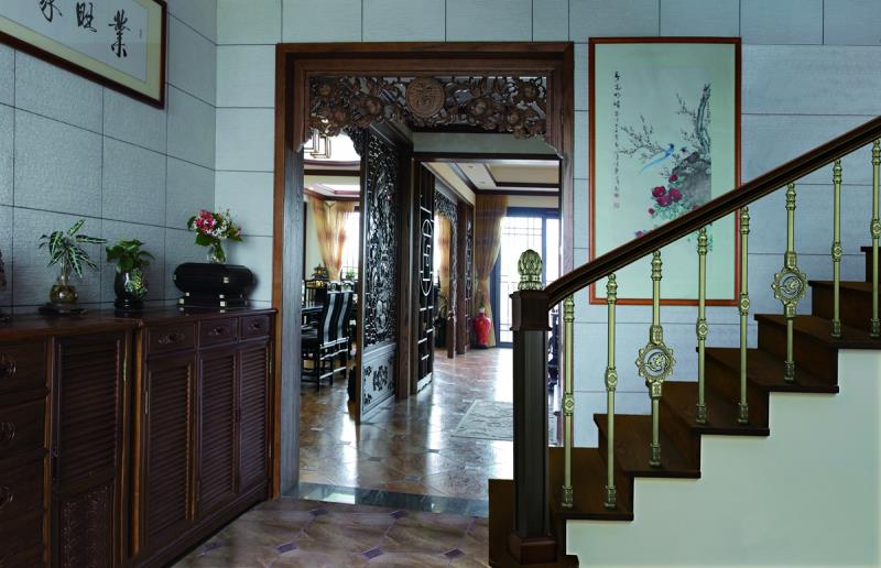 高端铝艺楼梯-HLY612-3效果图b