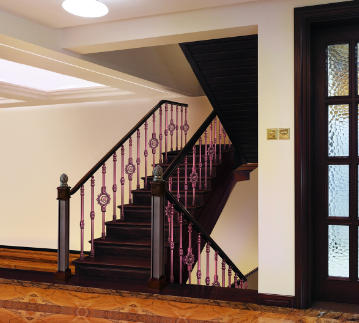 高端铝艺楼梯-HLY612-3效果图