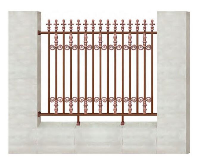 WL-17910护栏（鹅冠红+红铜）