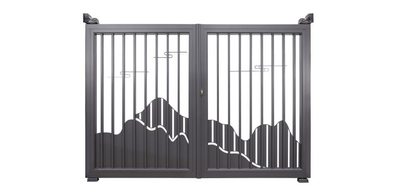铝艺大门-观岚 对开庭院门