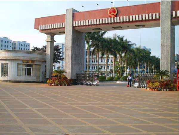 徐州出安智能电动伸缩门在徐州县人民政府大门口亮相