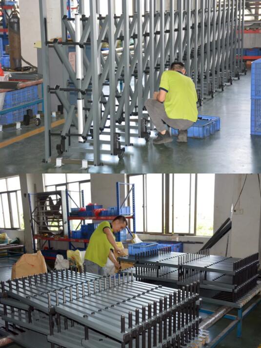 荣高伸缩门赶制暑期前的工期保证货期