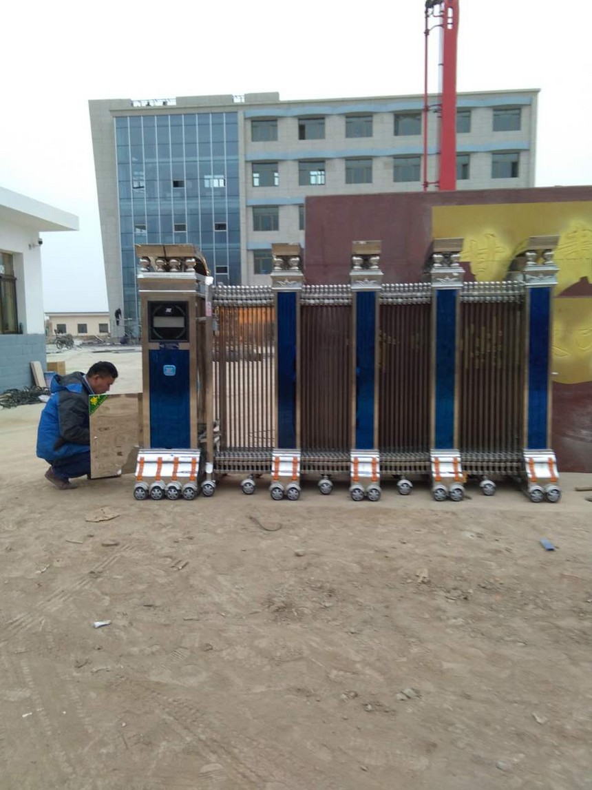 兰州出安智能伸缩门进驻兰州榆中县水调工程