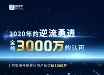 捷顺科技累计用户数突破30,000,000大关！