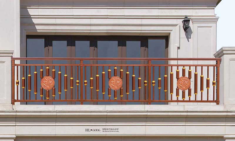 别墅铝艺阳台护栏HL6006