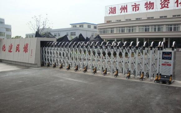 感谢湖州物资化建民爆公司一直以来对湖州出安智能电动伸缩门的支持