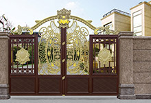 热烈祝贺阜新出安智能铝艺大门进驻阜新威尼斯花园