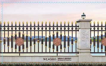 围墙护栏 - KSWL-7004别墅铝艺庭院围栏