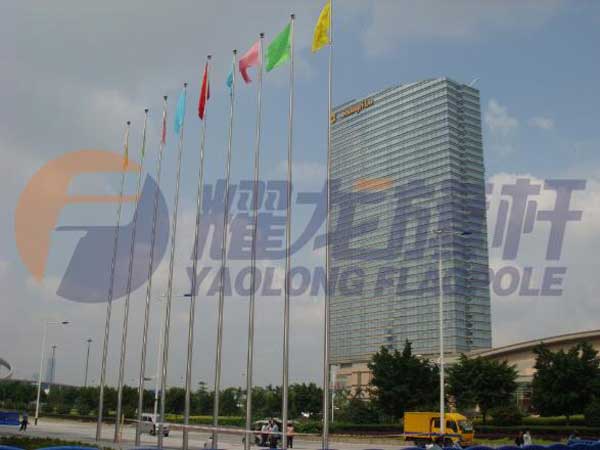 广州国际采购中心旗杆案例 - 中出网-智能出入口门户