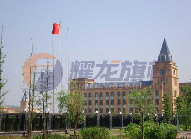上海金山国际学校旗杆案例 - 中出网-智能出入口门户