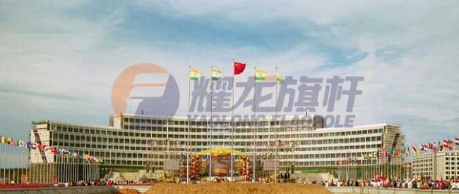 天津天狮集团旗杆案例 - 中出网-智能出入口门户