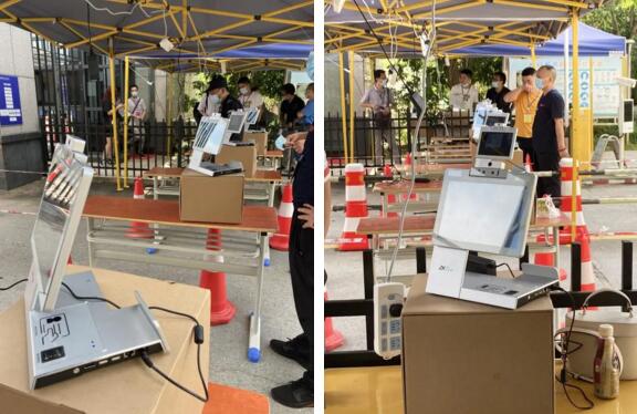 湖北某地十余考场采用人证核验智能终端ID860红外温感版