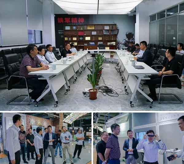 中国电信东莞分公司副总经理吴总鹰、研发中心总裁马文涛为5G联合实验室揭牌