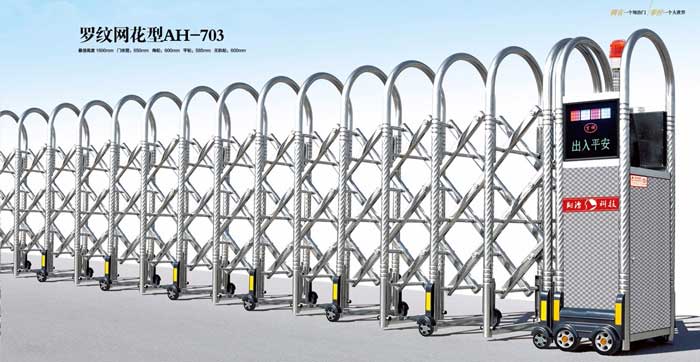 罗纹网花型AH-703不锈钢伸缩门