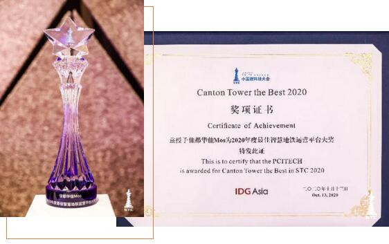 佳都科技的华佳Mos荣获2020年度“最佳智慧地铁运营平台大奖"