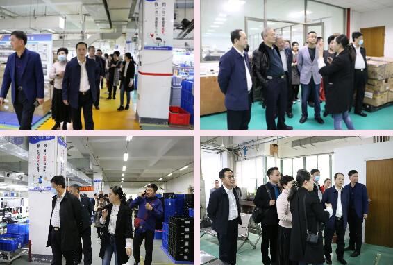 领导们一行在陈董、刘总等公司领导的陪同下，先后参观了立林生产车间和实验室