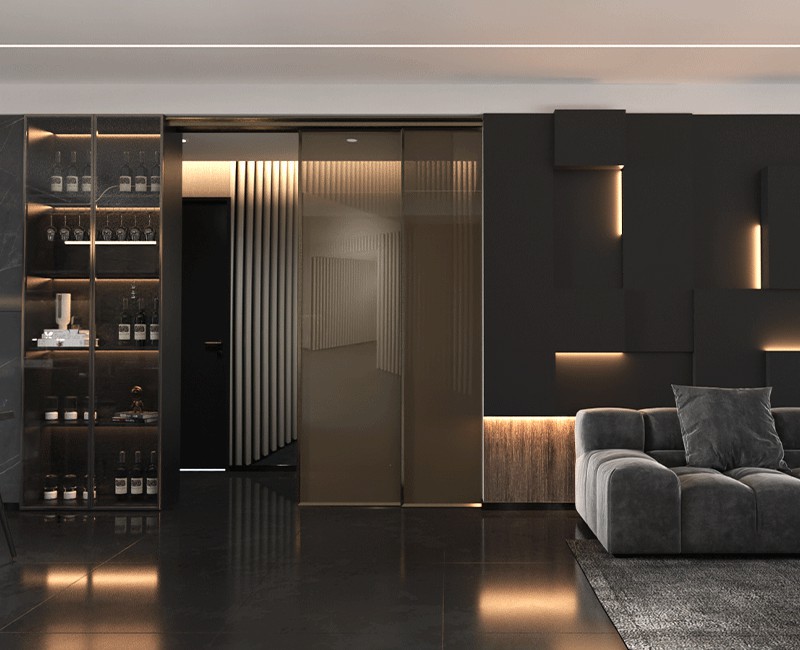 智能联动门双轨