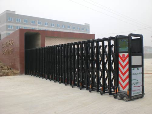 福山交通稽查大队伸缩门案例 - 中出网-智能出入口与停车充电门户