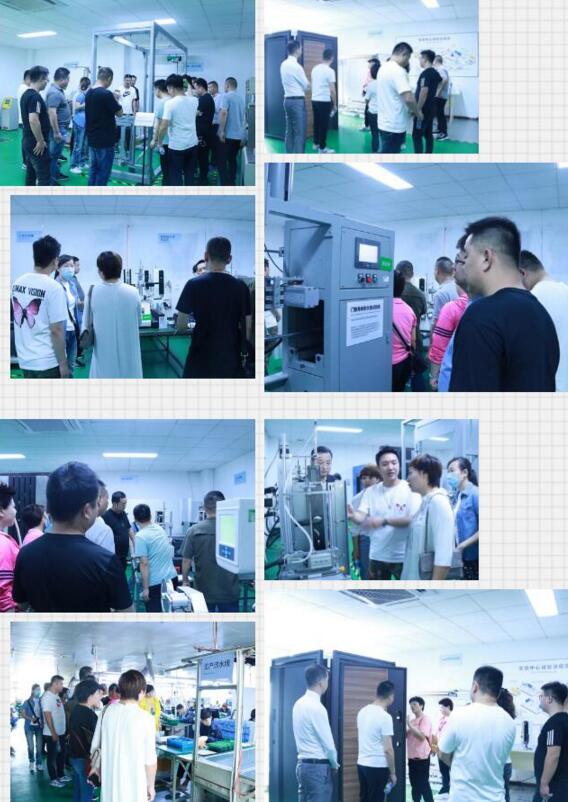 国美电器西安分公司一行在我司人员的陪同下对亚太天能智能生产基地进行参观