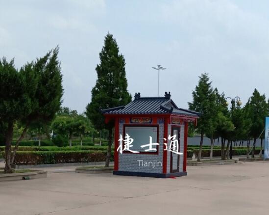 山东省济南市定制仿古风格保安岗亭案例 - 中出网-智能出入口与停车充电门户