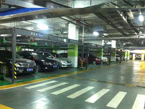 陕西银池道拉斯财富中心立体车库案例 - 中出网-智能出入口与停车充电门户