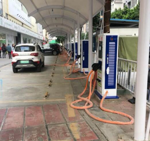 广州盈熙商贸中心充电桩案例 - 中出网-智能出入口门户