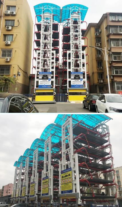 北京小潞邑智能立体车库项目于4月份完成主体安装