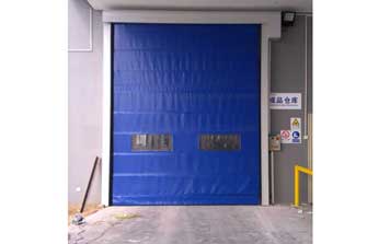 藍(lán)色快速堆積門